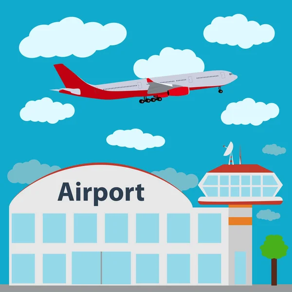 Εικονίδιο αεροδρομίου, διανυσματική απεικόνιση. — Διανυσματικό Αρχείο