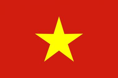 Vietnam vektör illüstrasyonunun bayrağı.