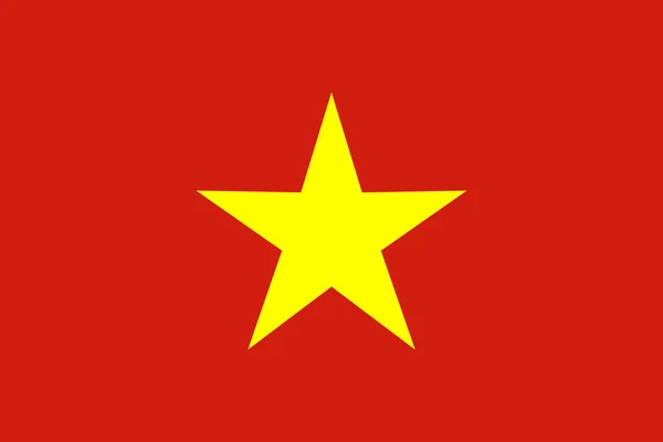 Bandera de Vietnam vector ilustración. — Archivo Imágenes Vectoriales