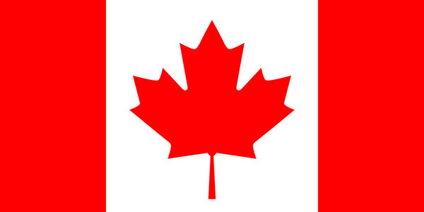 Flag of Canada, vector illustration.