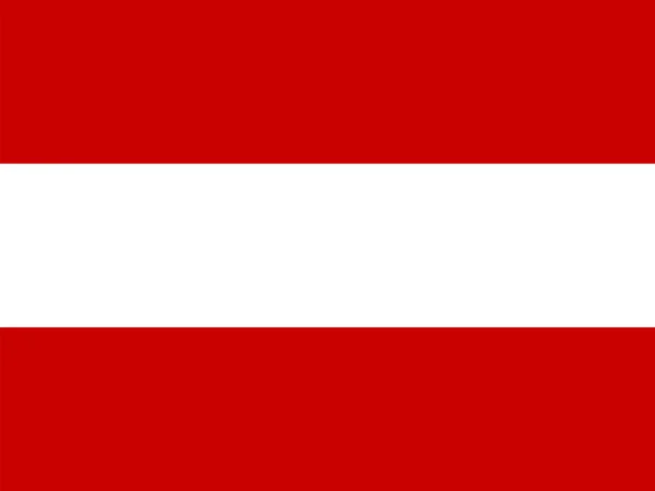 Flagge von Österreich, Vektorillustration. — Stockvektor