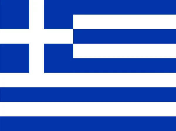 Vlag van Griekenland, vector illustratie. — Stockvector