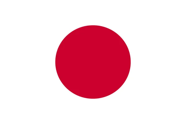 Флаг Японии, векторная иллюстрация. — стоковый вектор