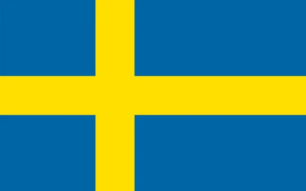 Flagge von Schweden, Vektorillustration — Stockvektor