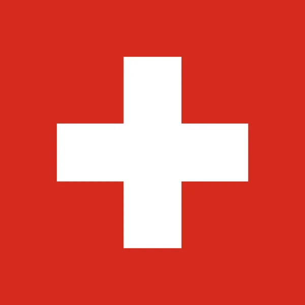 Флаг Швейцарии, векторная иллюстрация — стоковый вектор