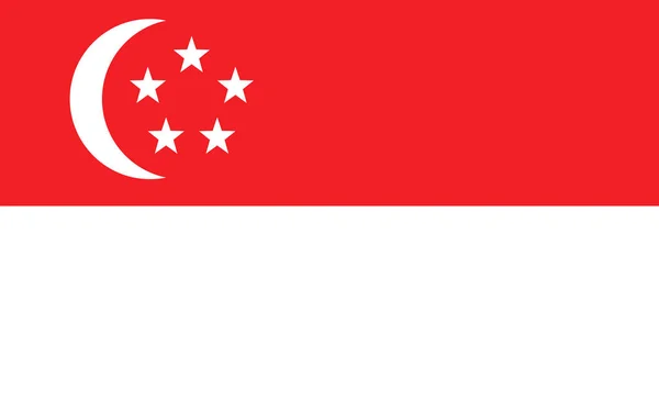 Bendera Singapura - Stok Vektor
