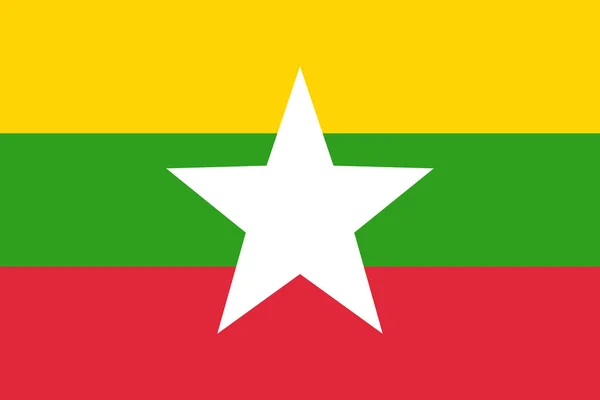 Flaga myanmar — Wektor stockowy