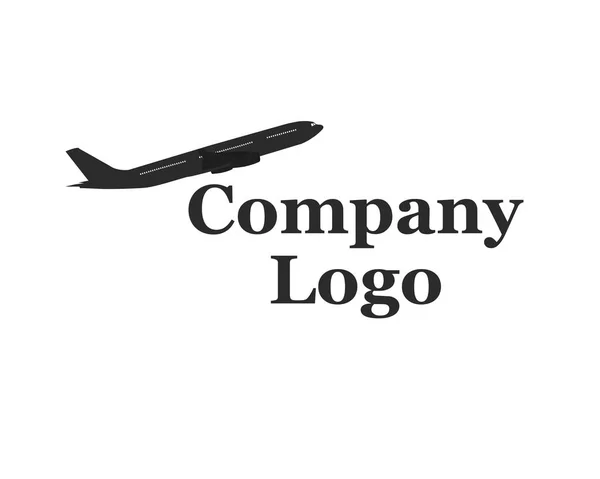 Firmenlogo mit Flugzeug — Stockvektor