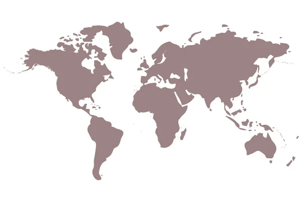 Mappa del mondo, illustrazione vettoriale — Vettoriale Stock