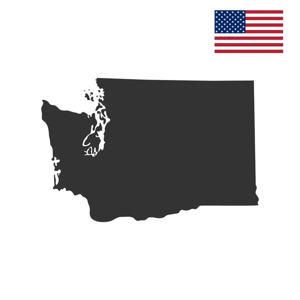 Map of the U.S. state of Washington — Stock Vector