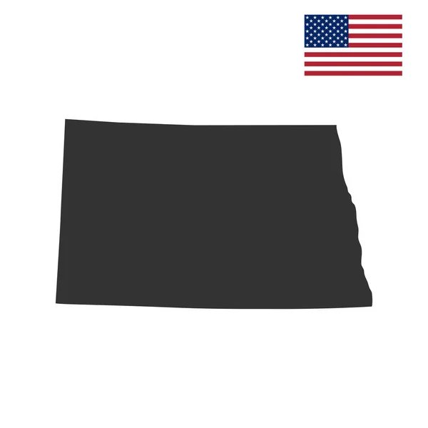 Kaart van de Amerikaanse staat north dakota — Stockvector