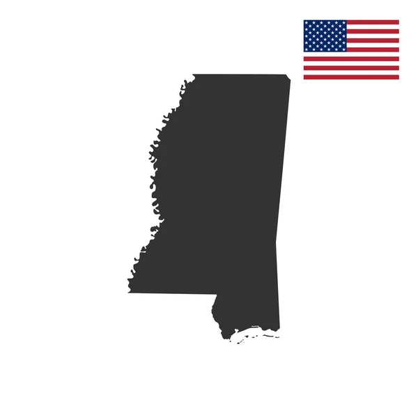 Мапа США штату Міссісіпі — стоковий вектор