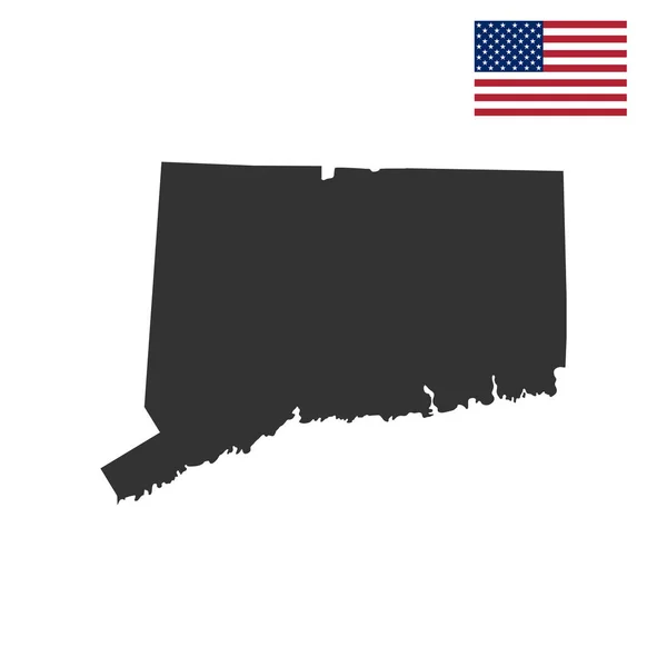 Mapa do estado americano de Connecticut — Vetor de Stock