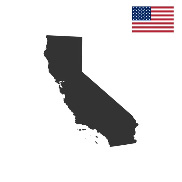 Kaart van de Amerikaanse staat Californië — Stockvector