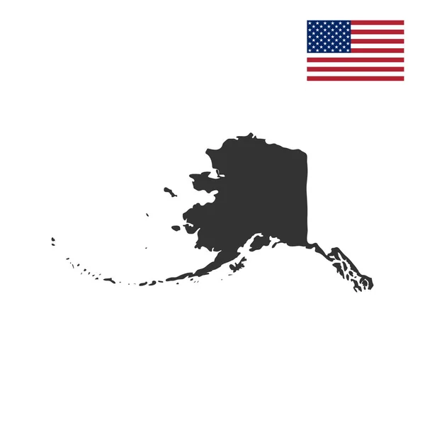 Mapa del estado de Alaska — Vector de stock