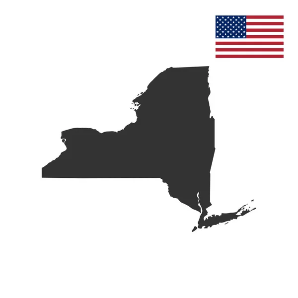 Karta av den amerikanska delstaten new york — Stock vektor