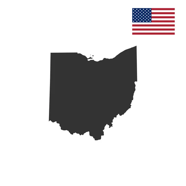ABD'nin ohio state Haritası — Stok Vektör