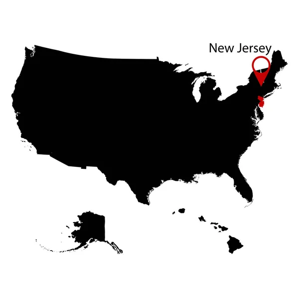 Χάρτη των ΗΠΑ κατάσταση του Νιου Τζέρσεϋ — Διανυσματικό Αρχείο