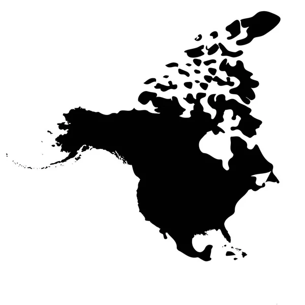 Karte von Nordamerika — Stockvektor