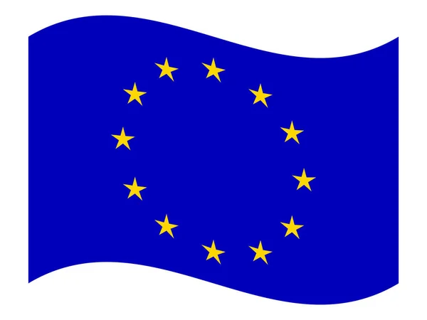 Vlajka Evropské unie, vektor. — Stockový vektor