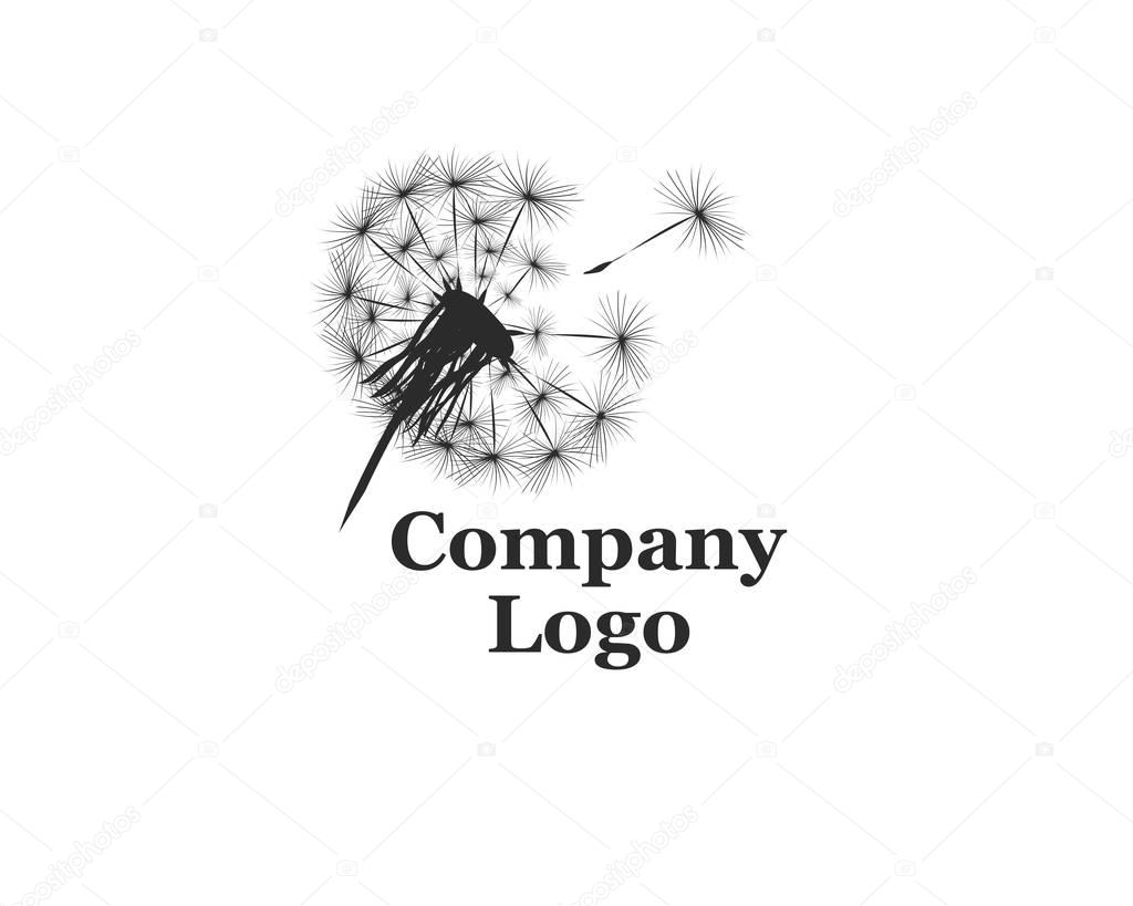 Company Logo with dandelion on a white background
