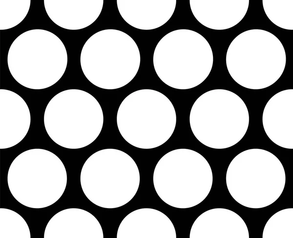 Polka dot naadloze patroon zwarte achtergrond — Stockvector