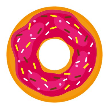 Beyaz bir arka plan üzerinde şekerlemeler ile çörek