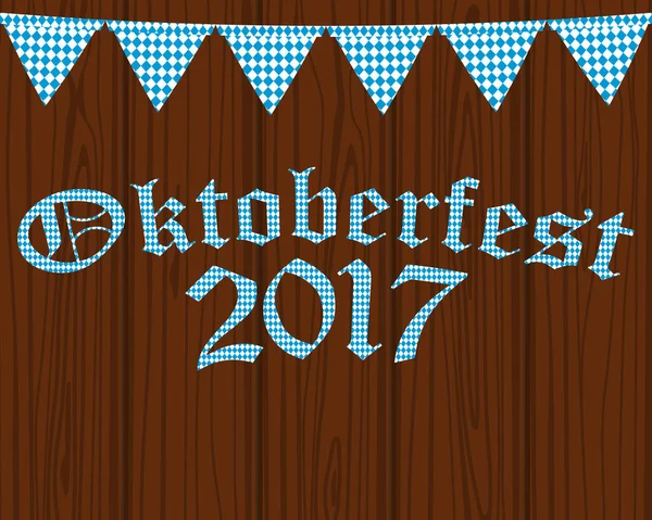 Carta con bandiere per la festa dell'Oktoberfest — Vettoriale Stock