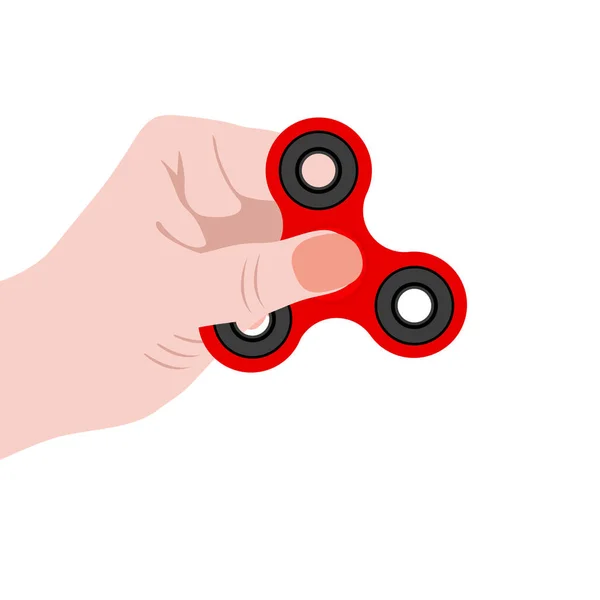 Spinner na mão, um brinquedo para remoção de estresse, design plano — Vetor de Stock