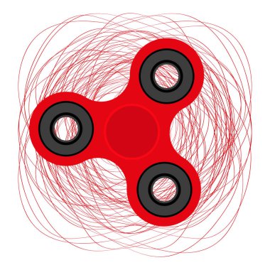 Kırmızı spinner, oyuncak için stres kaldırma, düz tasarım