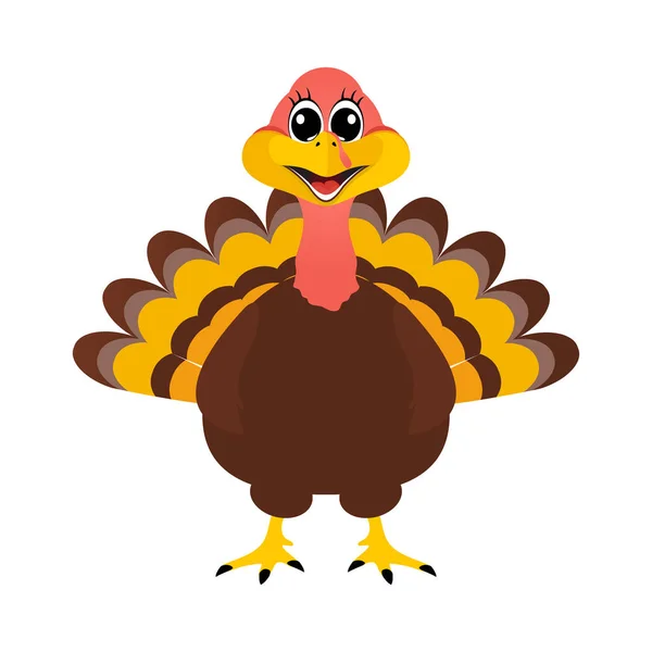 Turkey Pilgrimin on Thanksgiving Day — Stock Vector