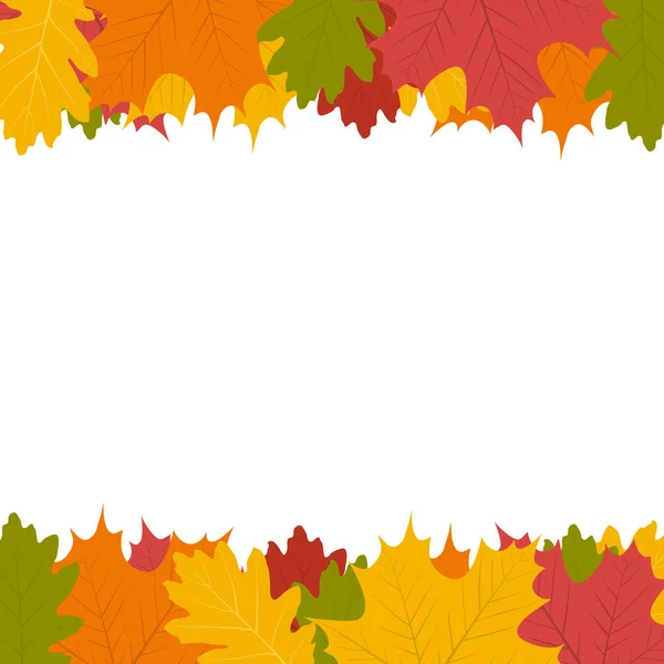 Herbstblatt auf weißem Hintergrund — Stockvektor