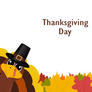 Şükran günü, afiş ile sonbahar yaprakları