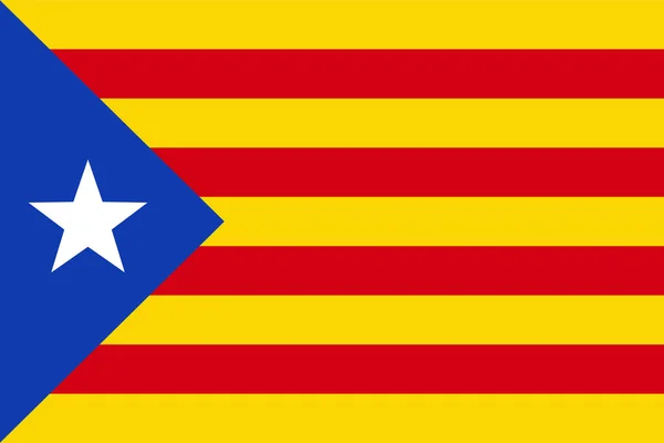 Bandera de Cataluña — Vector de stock