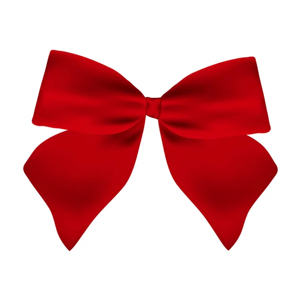 Red gift bow of ribbon — Stock Vector