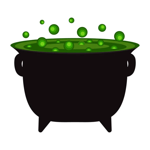 Potty with a witch potion for Halloween — Stock Vector