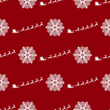 Dikişsiz desen, Noel Baba Noel reindeers getirilen