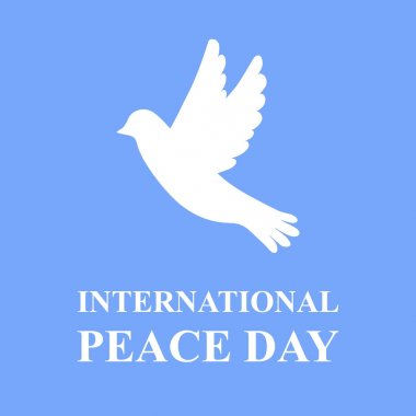 kuş mavi zemin üzerine