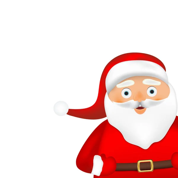 Père Noël sur fond blanc — Image vectorielle