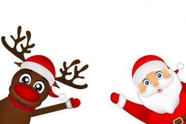 Noel Baba ve ren geyiği