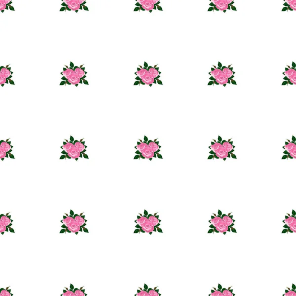 Naadloos behang roze rozen — Stockvector