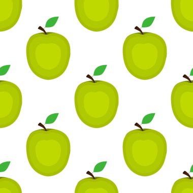 Sorunsuz arka plan, beyaz bir arka plan üzerinde elma. Duvar kağıtları zekâ