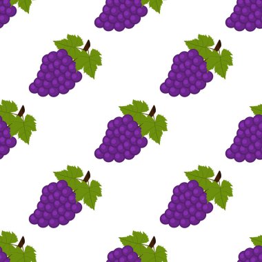 Sorunsuz arka plan, beyaz bir arka plan üzerinde üzüm.