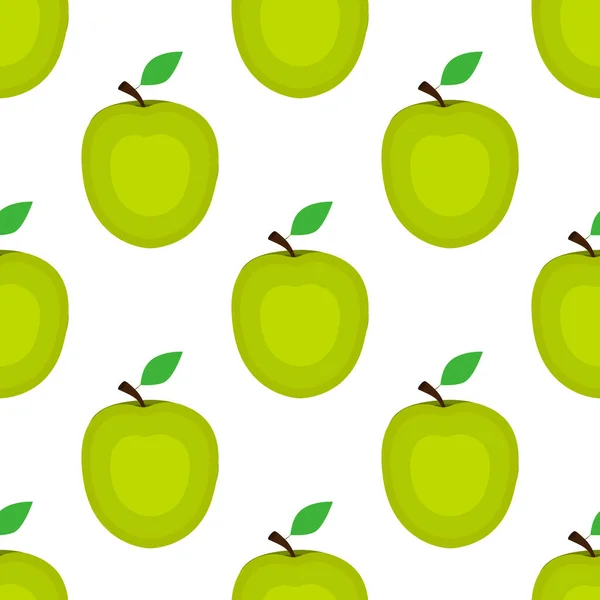 Bezešvé pozadí, apple na bílém pozadí. Tapety ŽÁ — Stockový vektor