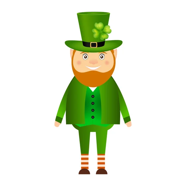 Funny leprechaun for St. Patrick Day — Stock Vector
