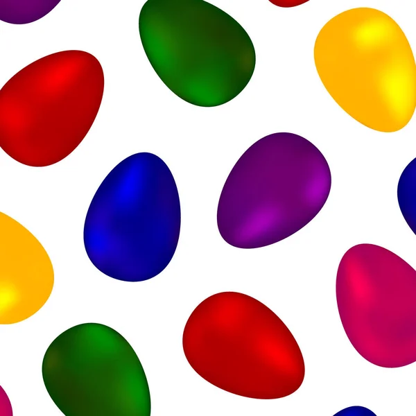 カラフルな着色された卵の背景 — ストックベクタ