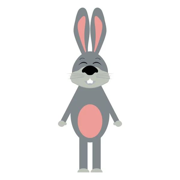 Beyaz bir arka plan üzerinde komik Paskalya tavşanı — Stok Vektör