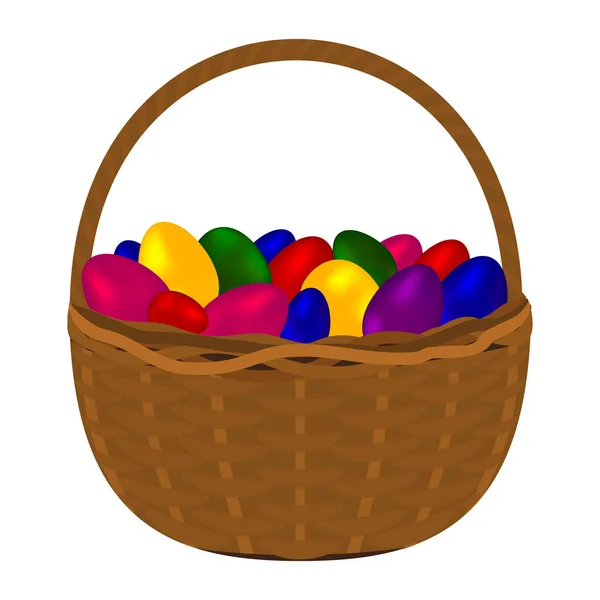 Mångfärgade färgglada ägg för Glad påsk — Stock vektor