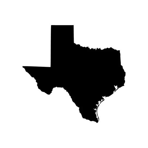 Mapa do estado norte-americano do Texas — Vetor de Stock