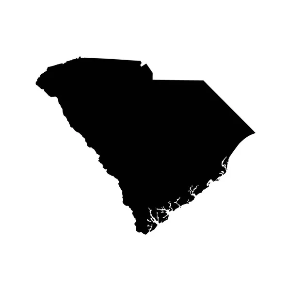 Mapa z amerického státu Jižní Karolína — Stockový vektor